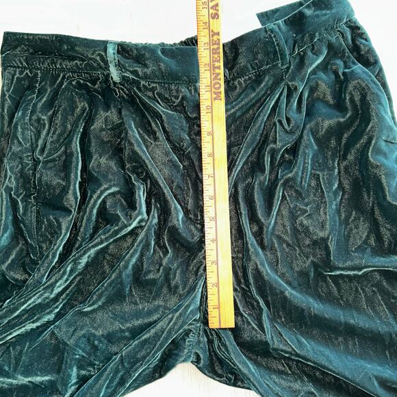 New Old Navy Extra High-Waisted Velvet Taylor Pants wide leg green Large - Picture 12 of 13
